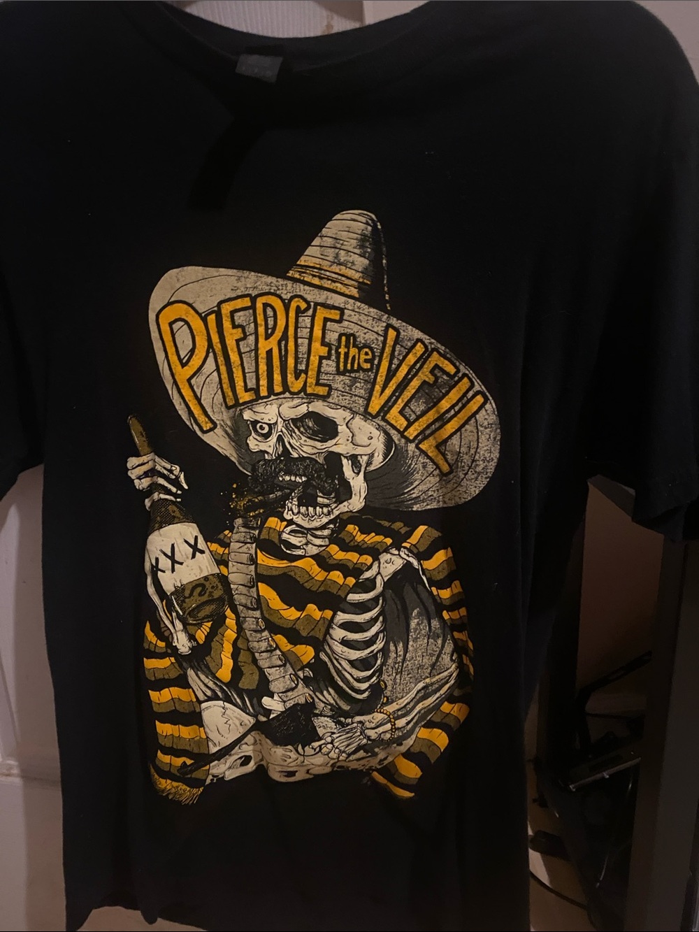 Pierce the Veil Black Graphic Band Tee - Yellow Accent Size Small